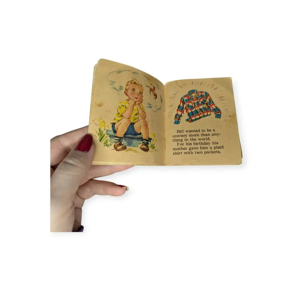 Vintage 1950 TINY TALES Book - Whitman Publishing - COWBOY BILL